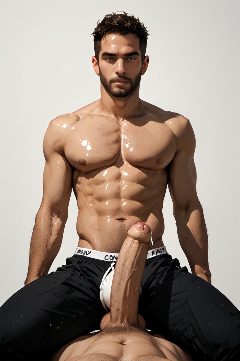 Masculine, Masc Feautures, Facial Hair AI Gay Porn