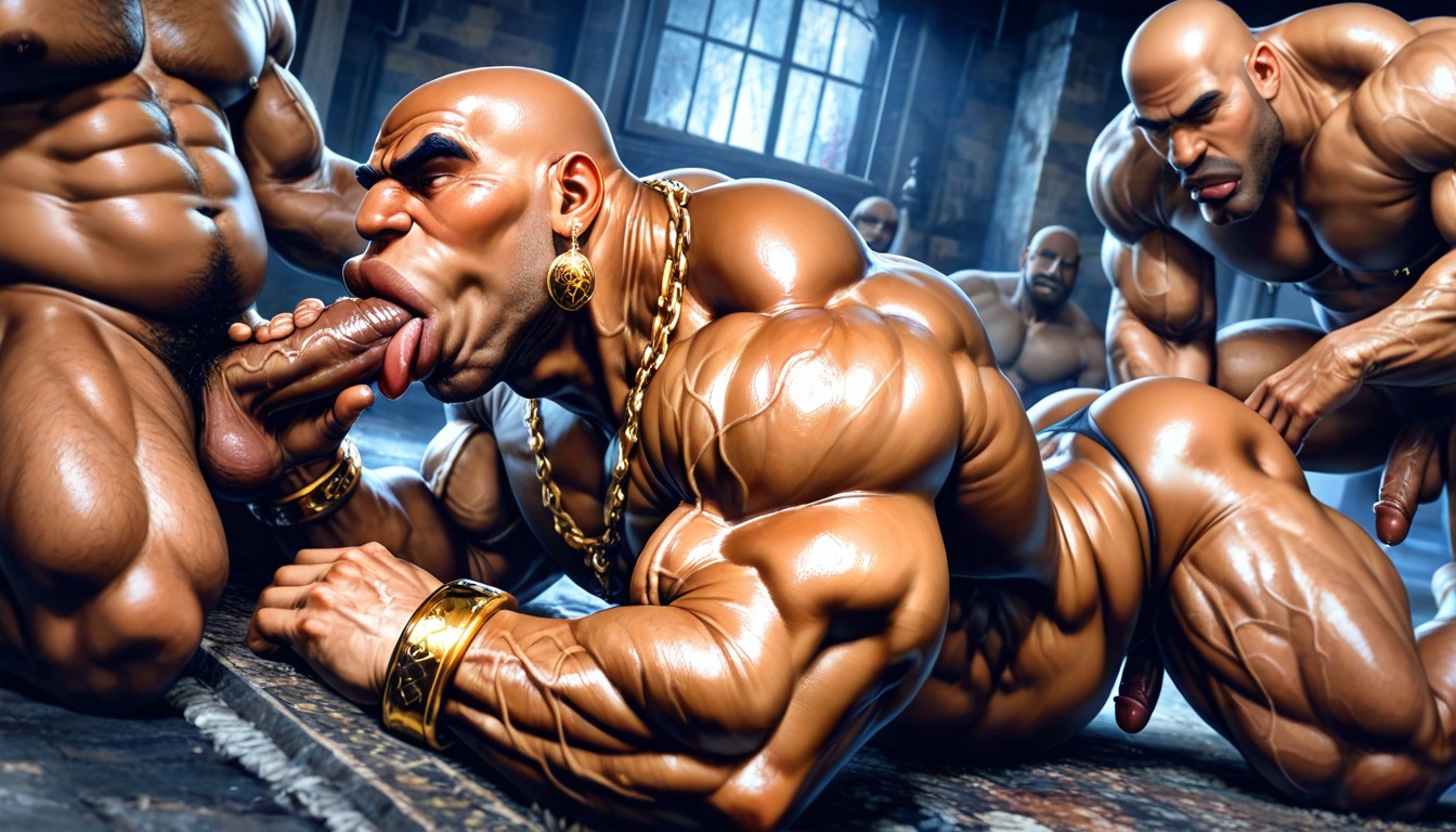 Shaved Penis, Mighty Man, Casa Encantada Porno gay IA