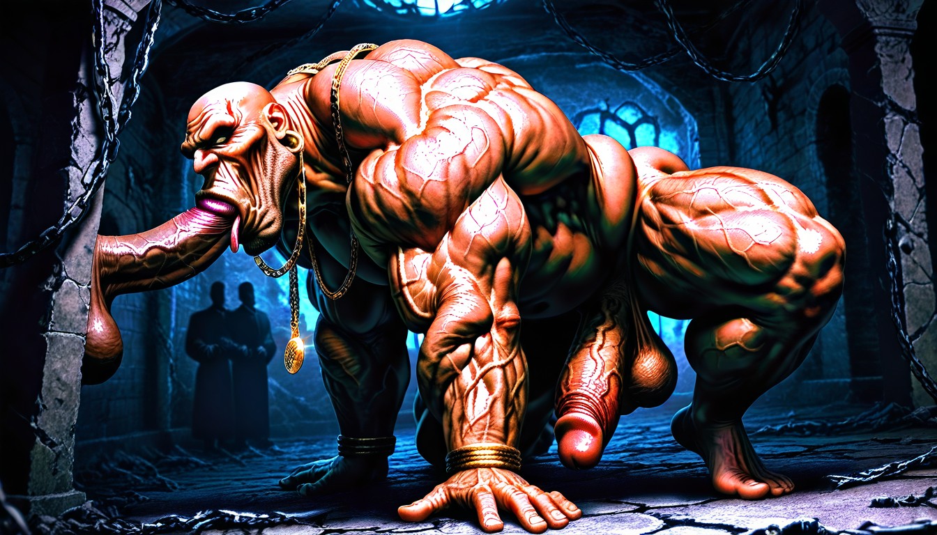 Detailed Muscles, Haunted House, Textured Muscles AI Gay Porn
