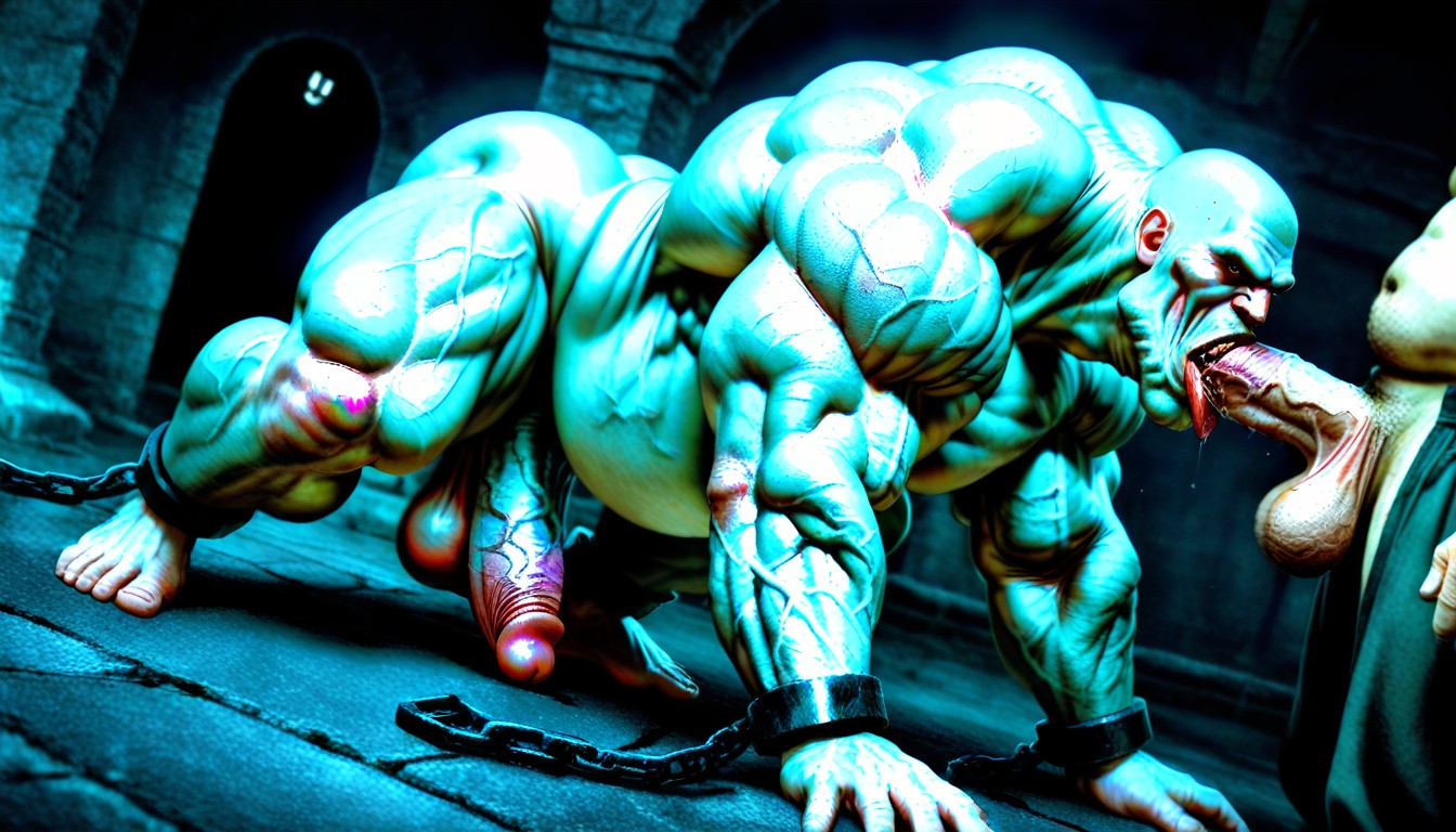 18+, Muscular Pecs, Squatting AI Gay Porn