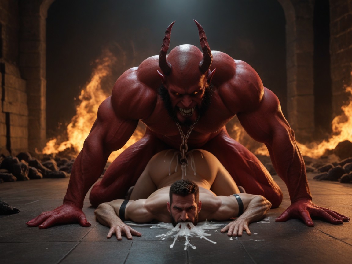 Cum Everywhere, Legs Spread, Cocks All Over Body AI Gay Porn