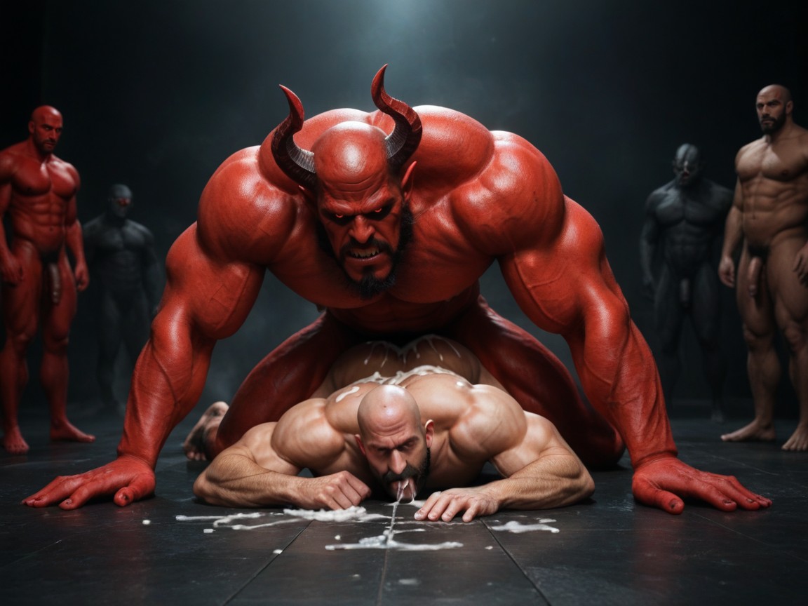 Demons Bigger Than Human, Captive, Bottom Has Huge Open Hole AI Gay Porn