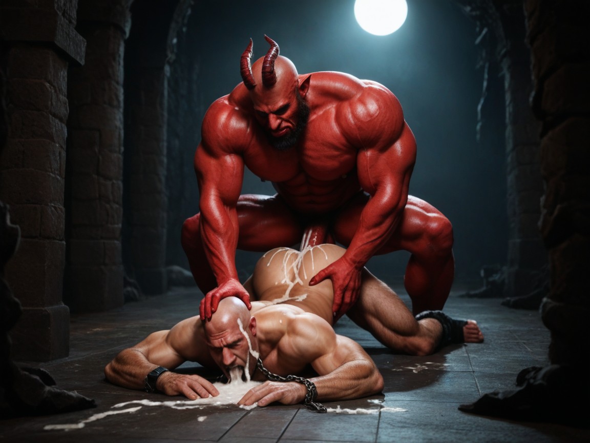 Hourglass Figure, Cocks In Ass, Demons Stepping On Man AI Gay Porn