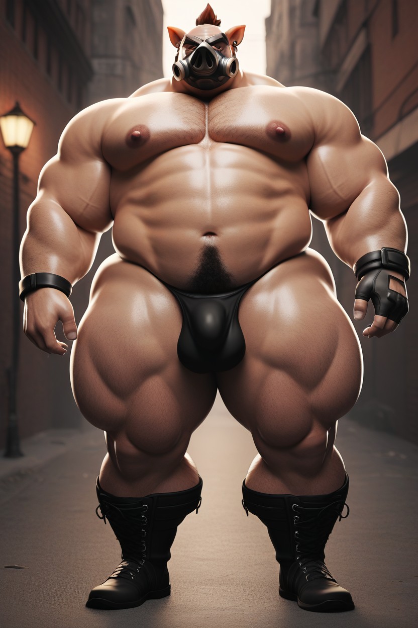 Hairy Body, Colossal Ass, Biggest Ass In The World AI Gay Porn