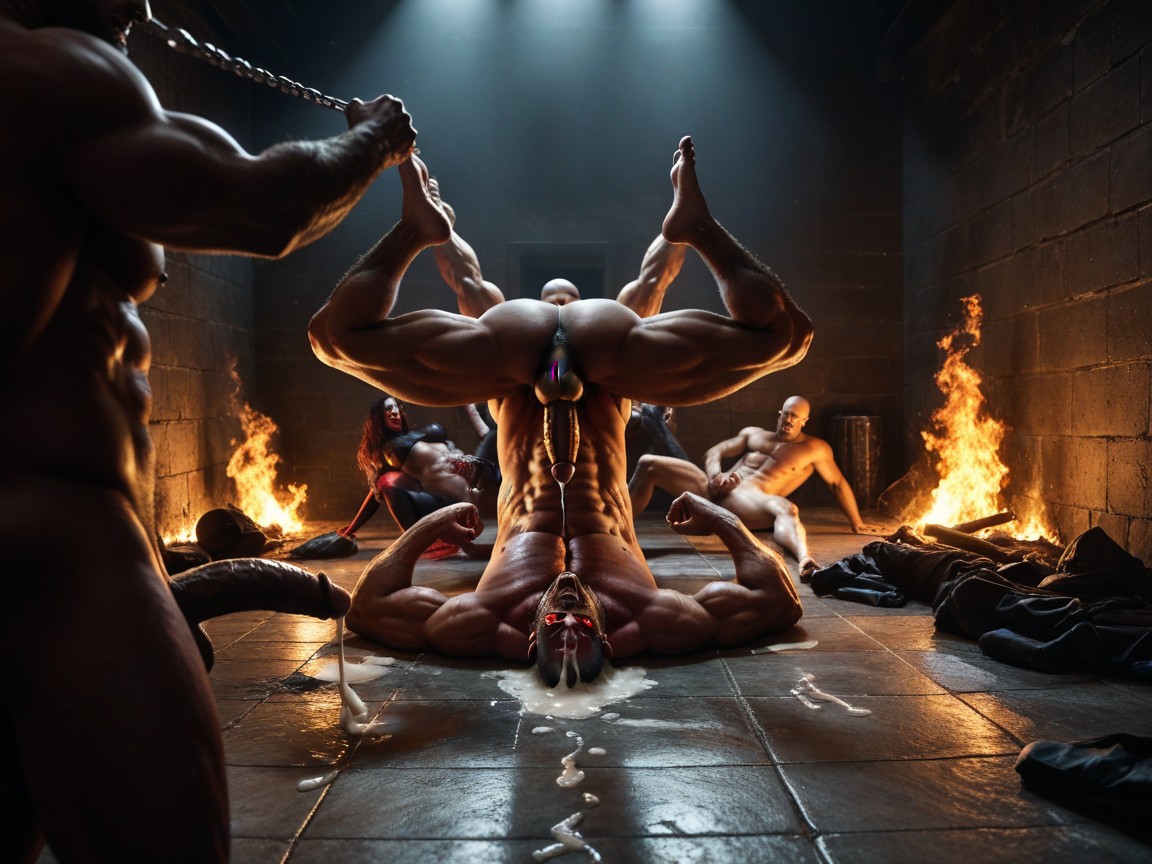Stepping On Head, Demons Hands On Man, Cocks In Ass AI Gay Porn