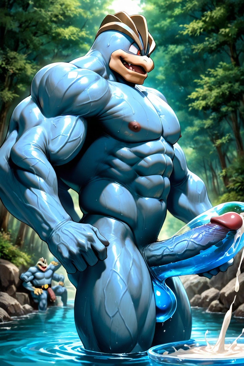 Hyper Girth, Cock Bigger Than Leg, Massive Cumshot AI Gay Porn