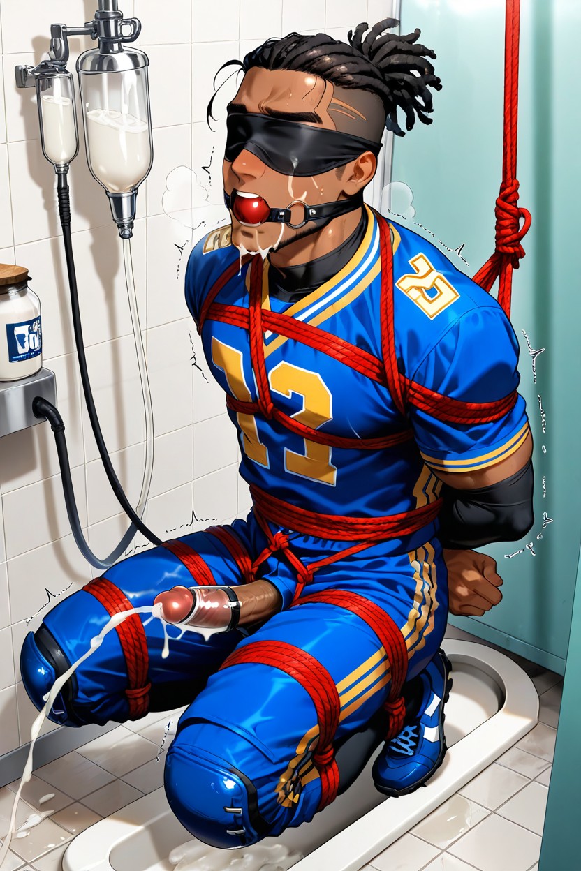 18+, Fit, Milking Machine With Penis Pump Attachment AI Gay Porn
