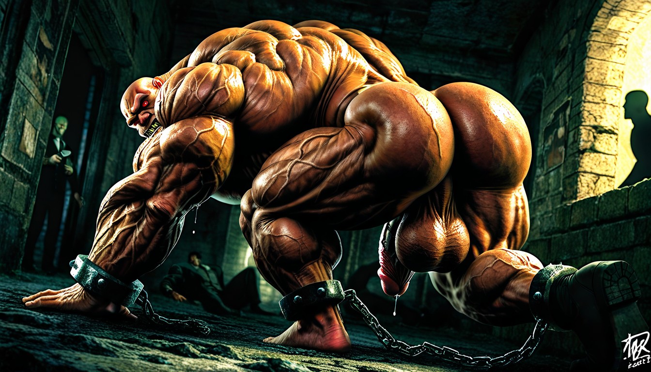 Full Body, Muscle Structure, Huge Neck AI Gay Porn