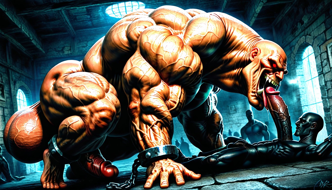 Fucking, Bodybuilder, Low Hanging Balls AI Gay Porn