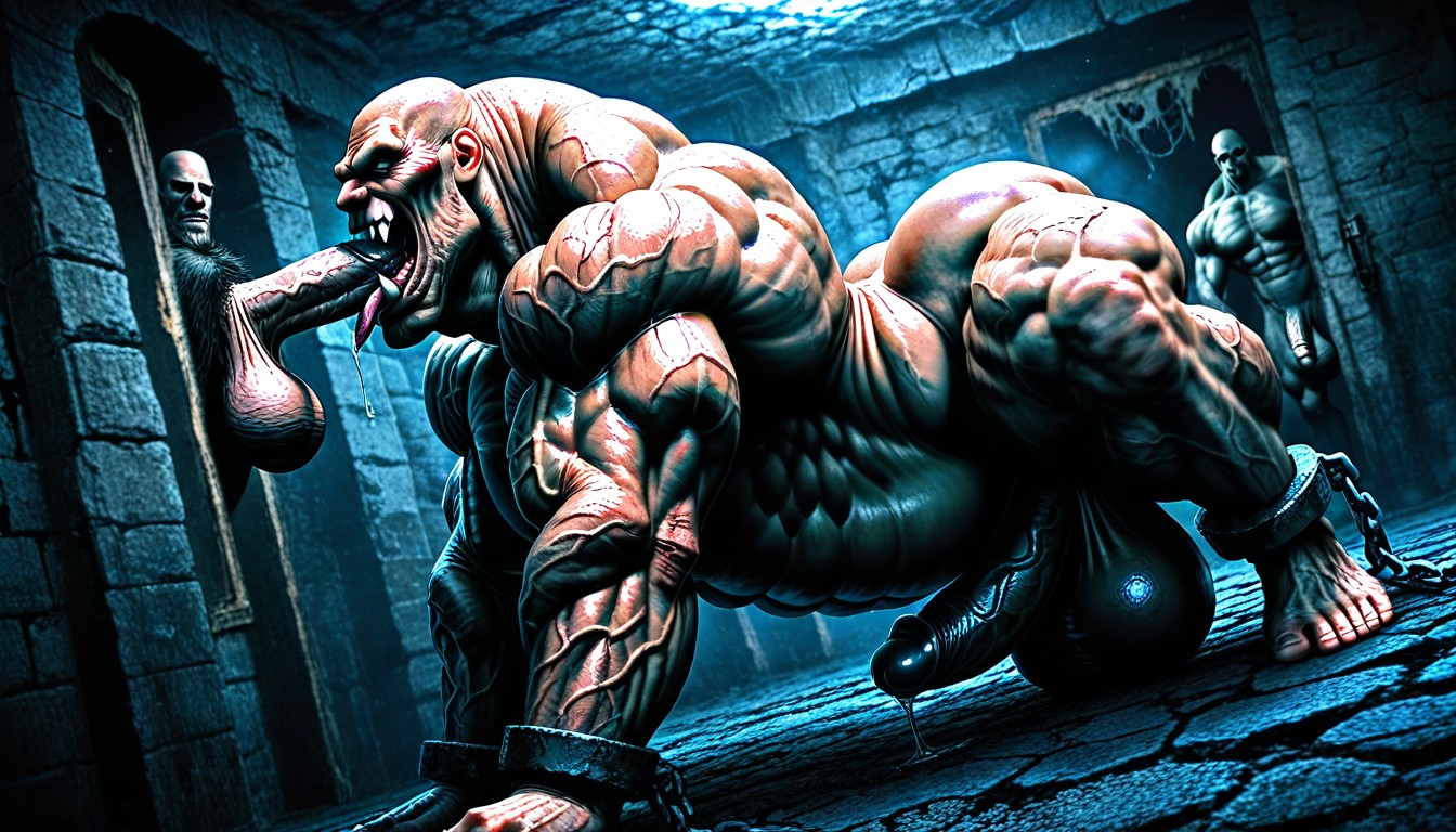 Full Body, Brute Warrior, Rimjob AI Gay Porn