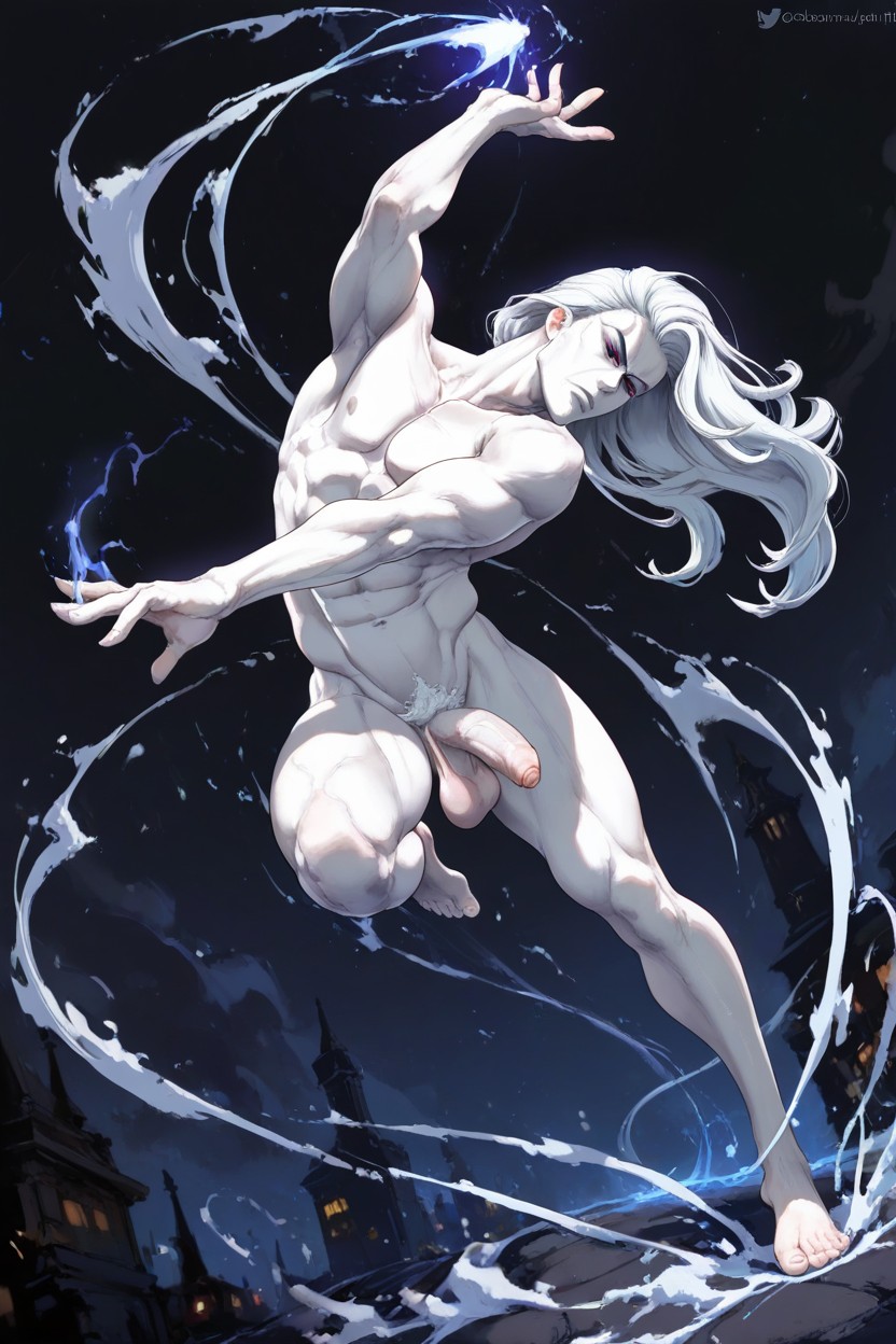 Full Body Visible, Naked, Cutesexyrobutts Style AI Gay Porn