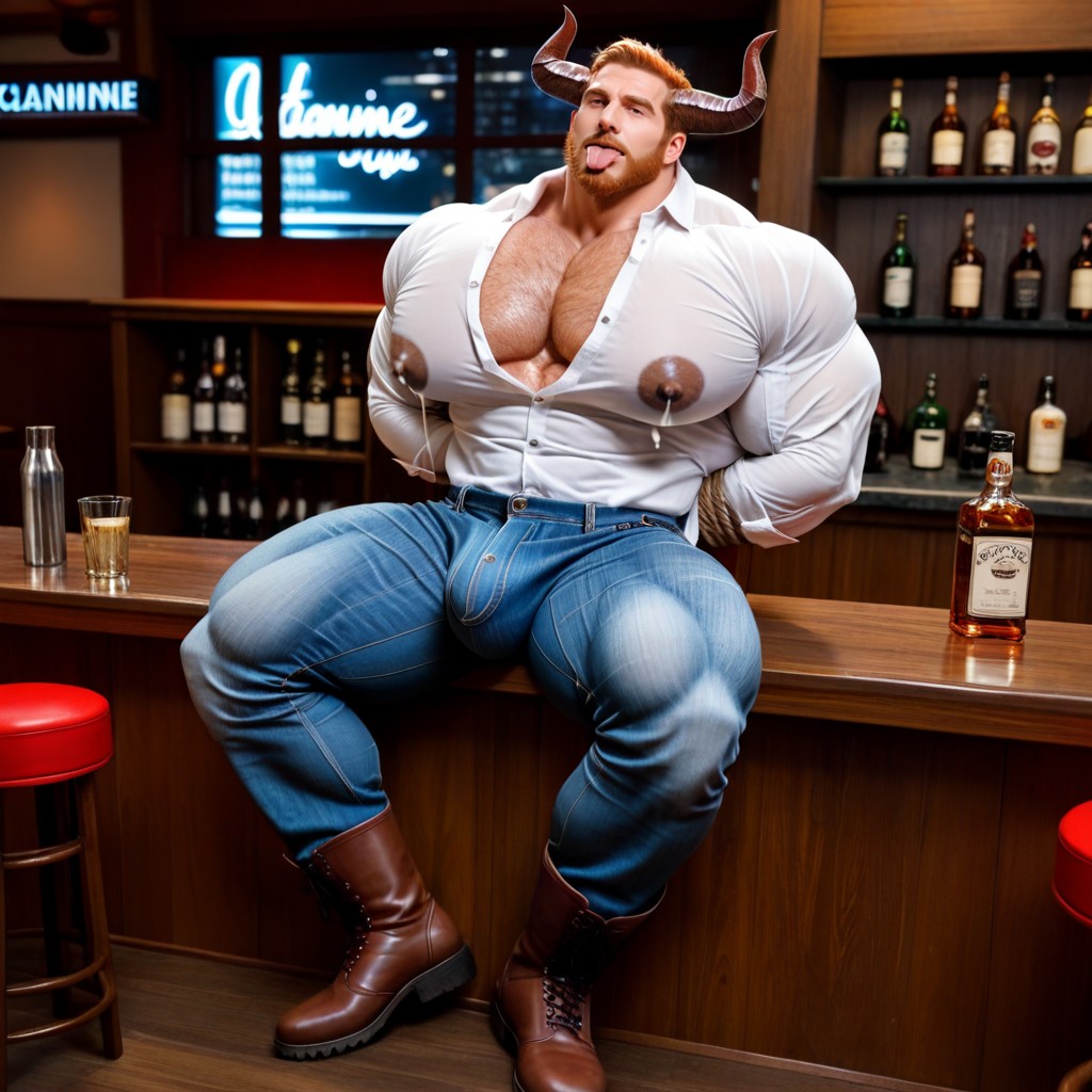 Wide Angle, Bottom Up, Arms Behind Back AI Gay Porn