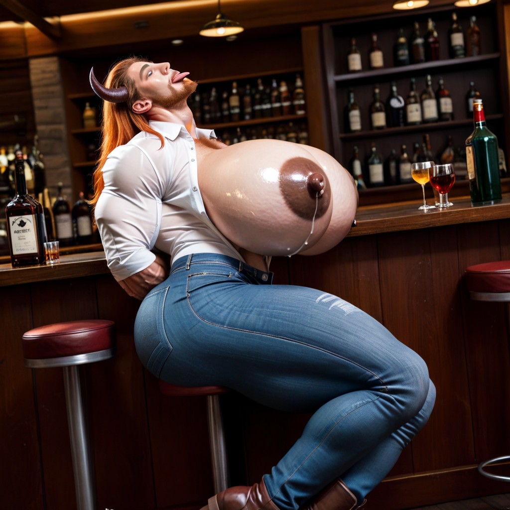 18+, Extremely Large Ass, Eyes Half Closed AI Gay Porn