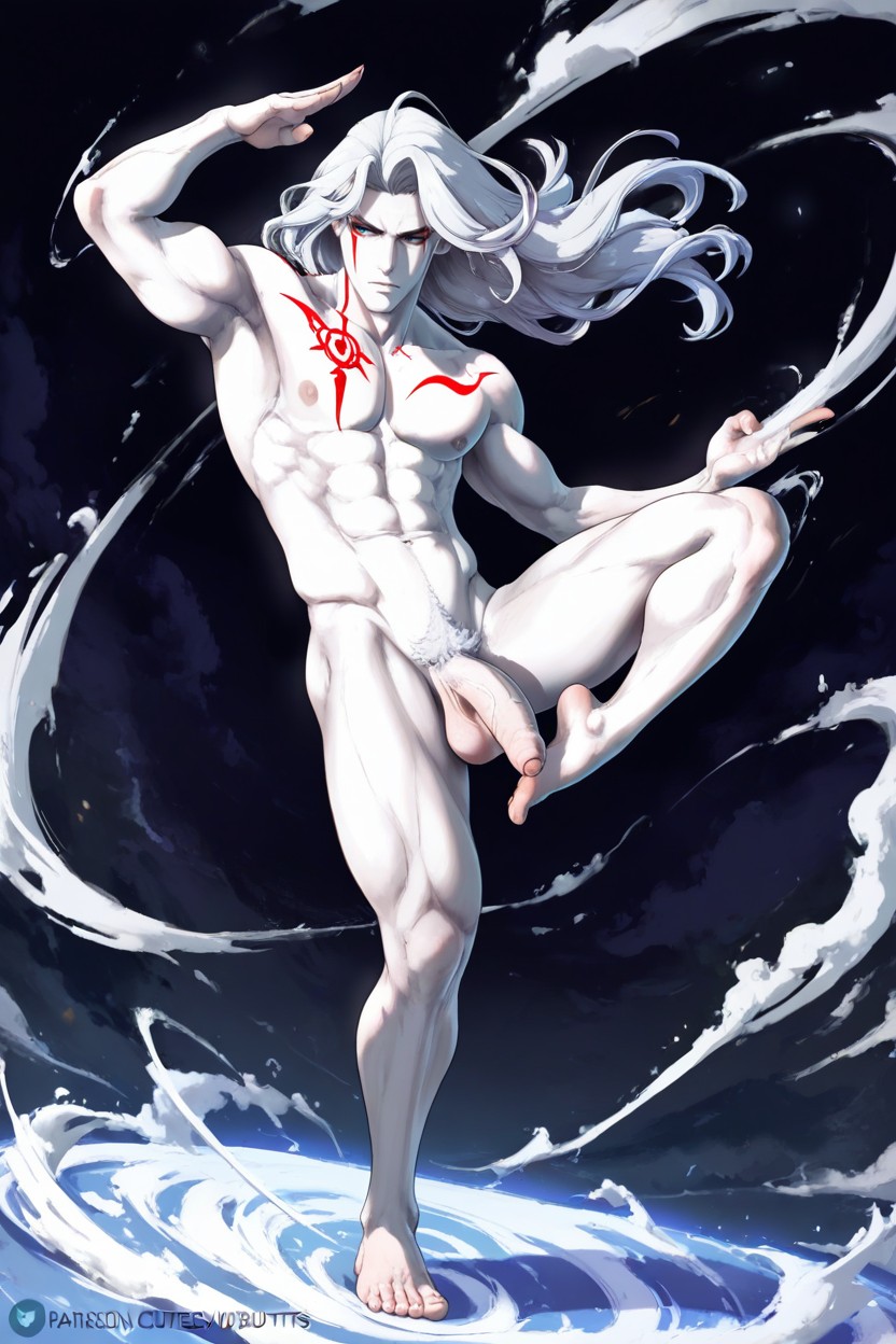 Fighting Stance, Naked, Man AI Gay Porn