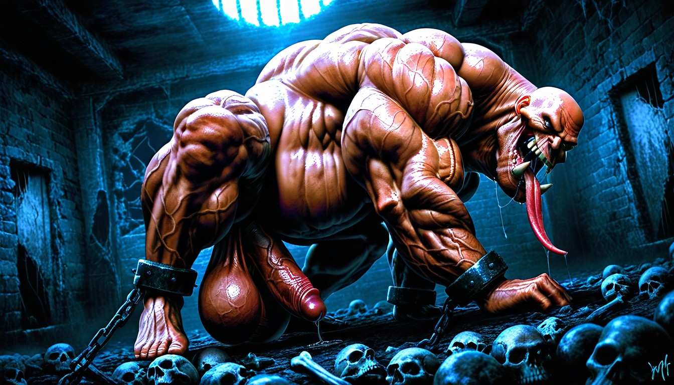 Fucking, Muscle Structure, Showing Back AI Gay Porn