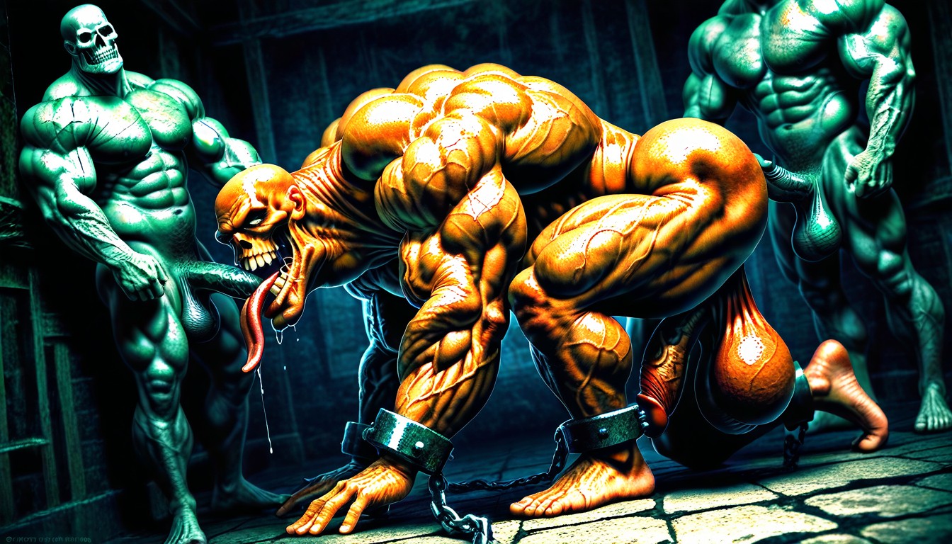 Veiny Muscles, Hyper Muscles, High Definition AI Gay Porn