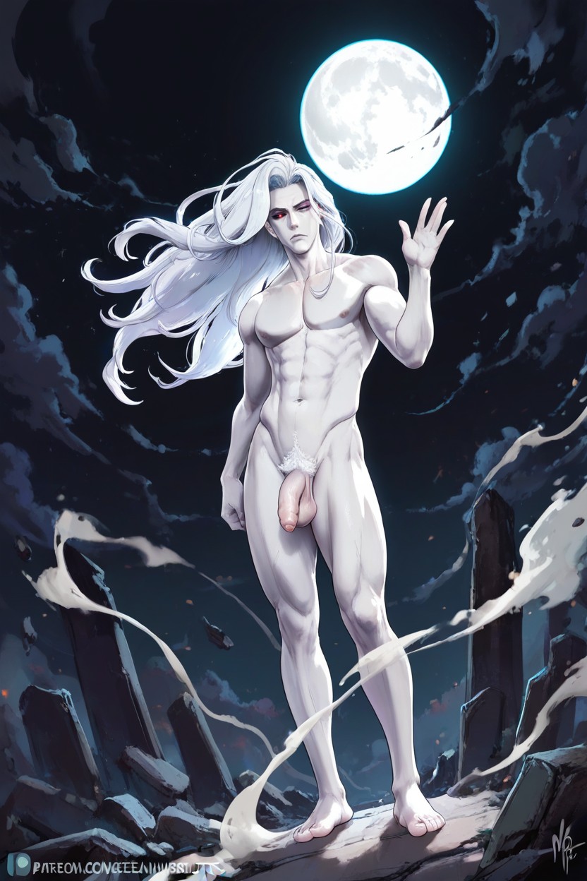 Naked, God Man, Lazy Pose AI Gay Porn