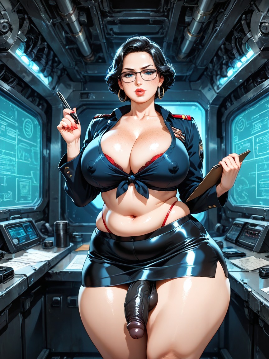 Make-up, Extremely Large Ass, Front View AI Gay Porn