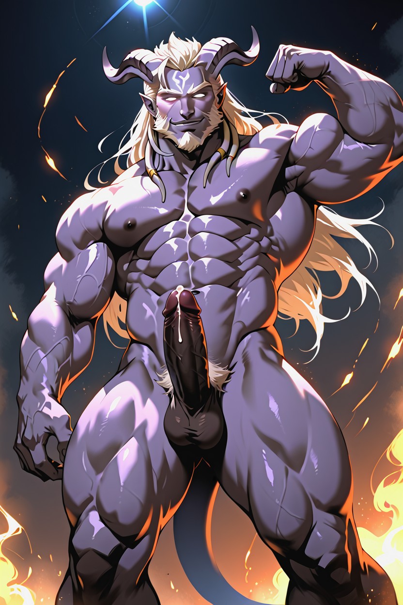 Solo, Smiling, White Eyes AI Gay Porn