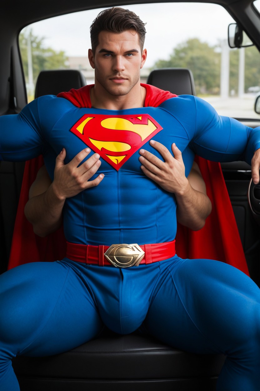 Clean-shaven, Arms On Hips, Red Boots AI Gay Porn