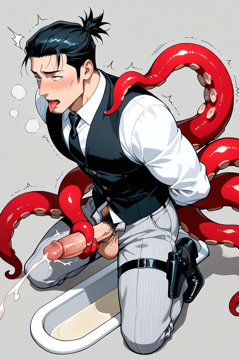 Black Smart Dress Shoes, Wearing White Button Up Shirt, Fit Porno gay IA