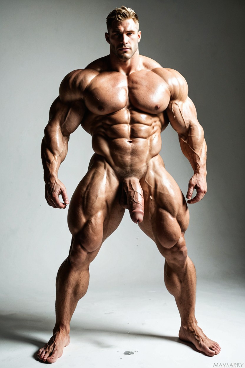 Hyper Ripped Growing Muscles, Extremely Large Hands, Hyper Large Muscles AI Gay Porn