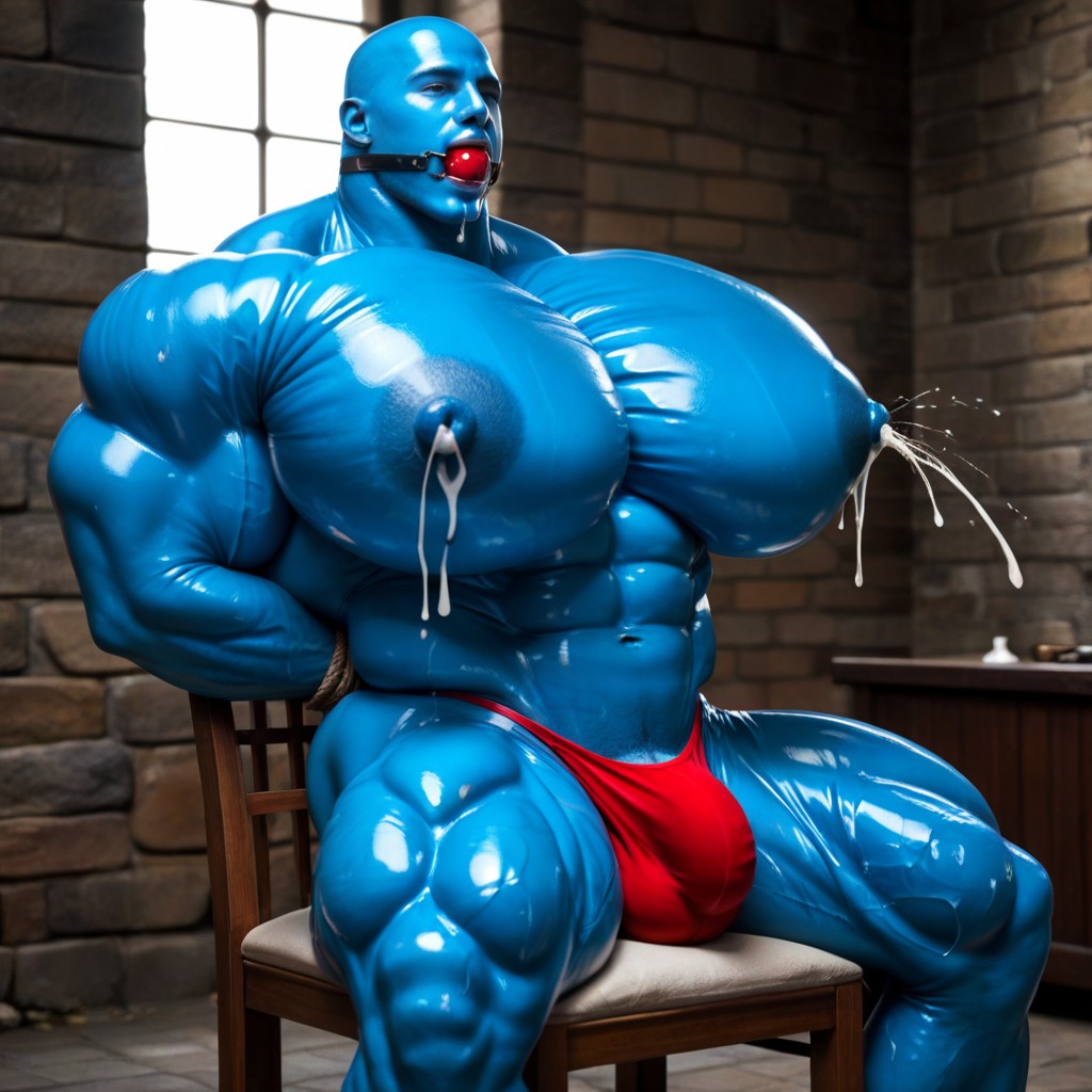 18+, Muscular, Extremely Large Ass AI Gay Porn