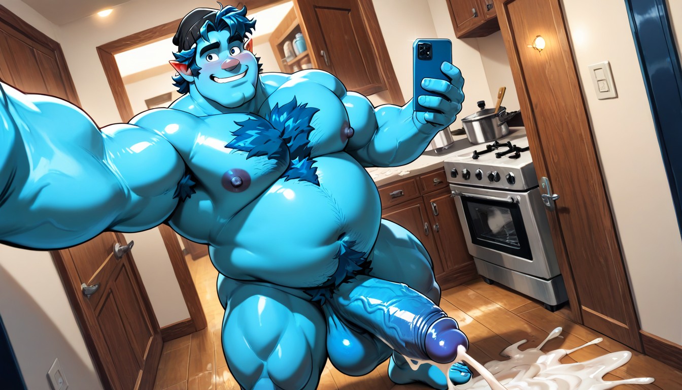 Caught In The Act, Face, Cum Flood AI Gay Porn