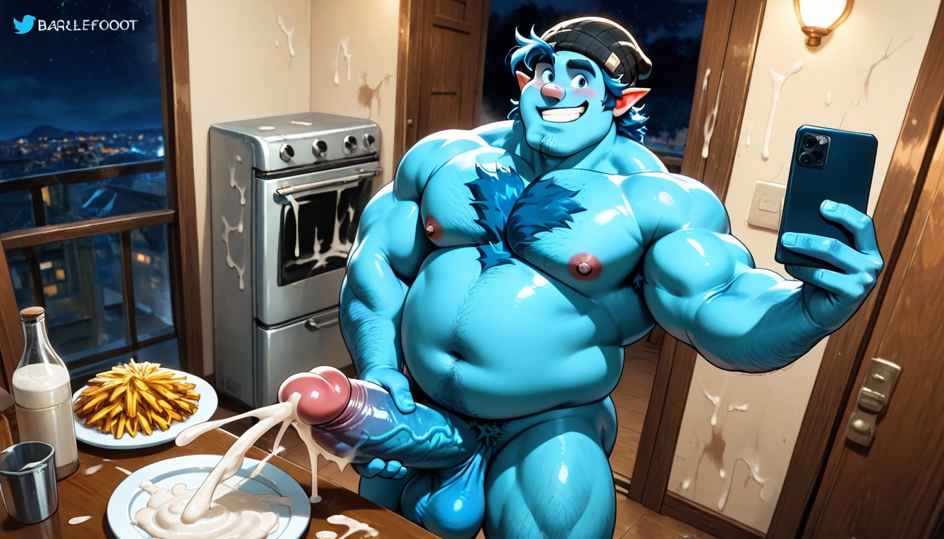 Open Fridge, Large Amount Of Cum, Disney Style AI Gay Porn