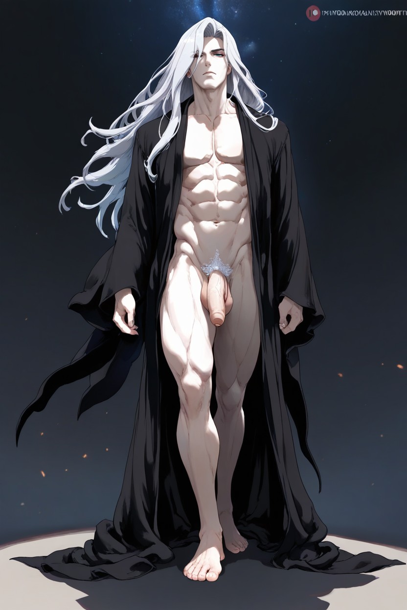 Alone, Front View, White Pubic Hair AI Gay Porn