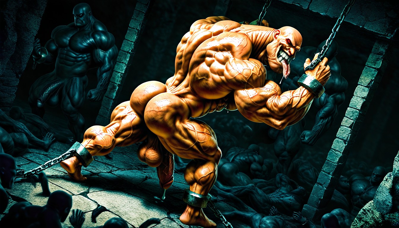Rear View, Exposed Muscle Thighs, Warrior AI Gay Porn