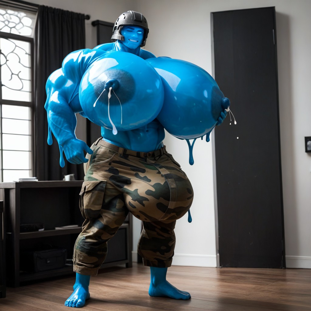 Extremely Large Ass, 18+, Wide Angle AI Gay Porn