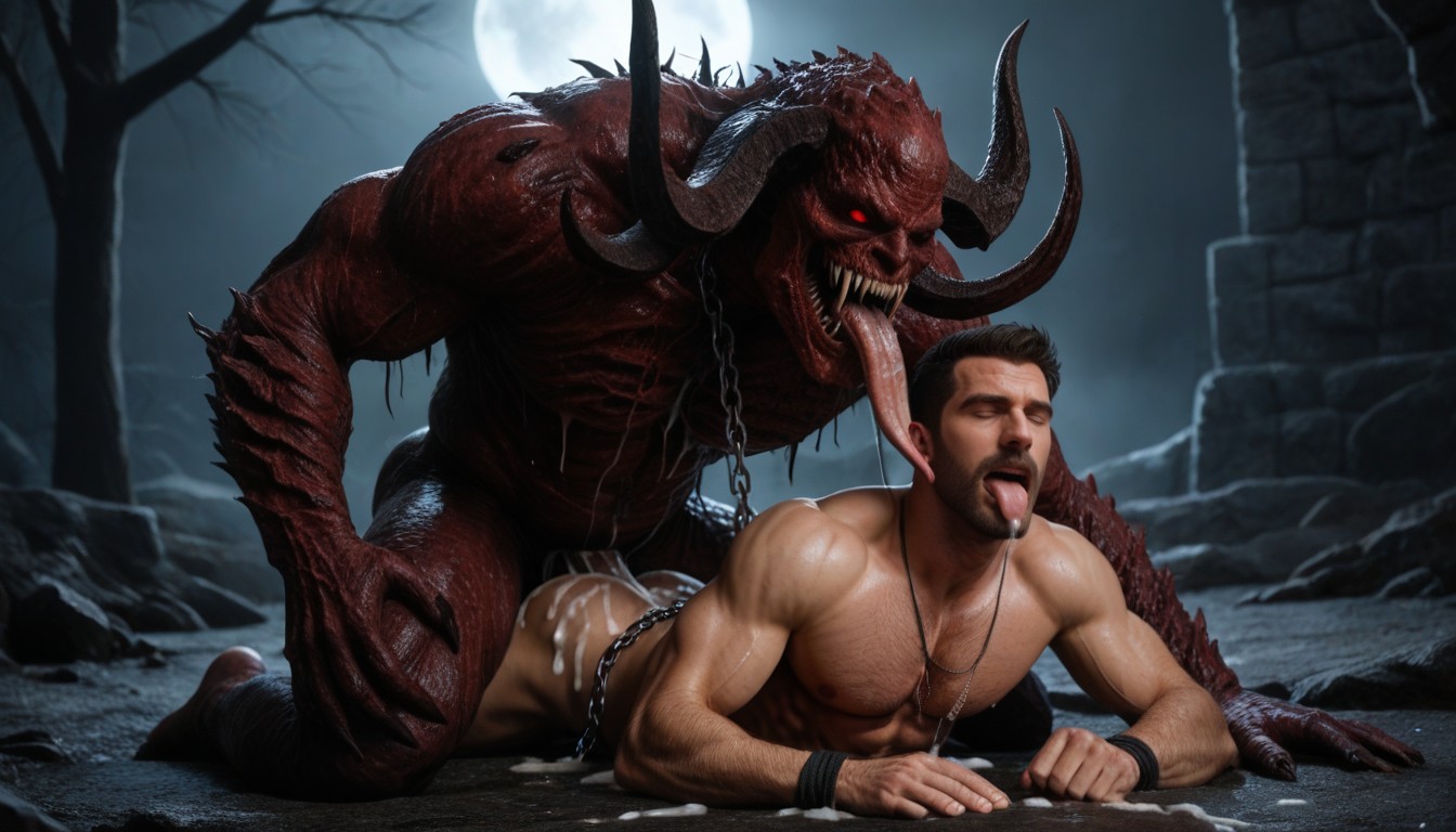 Orgasm, Drooling, Fit AI Gay Porn