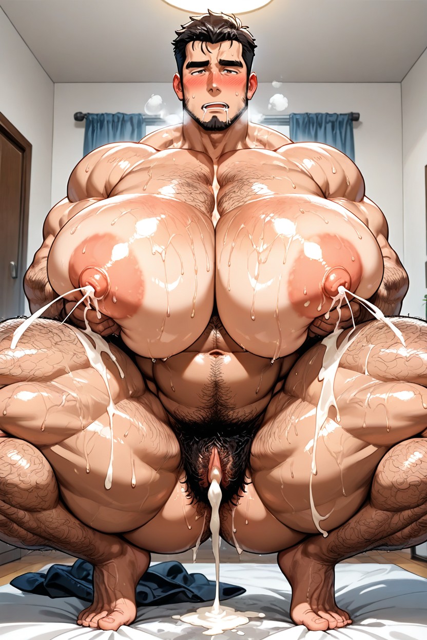 Drooling, Naked, Big Breasts AI Gay Porn