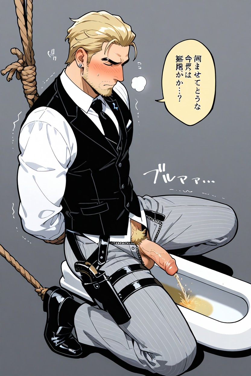 Side View, Shaking, And Grey Pinstripe Office Pants Porno gay IA
