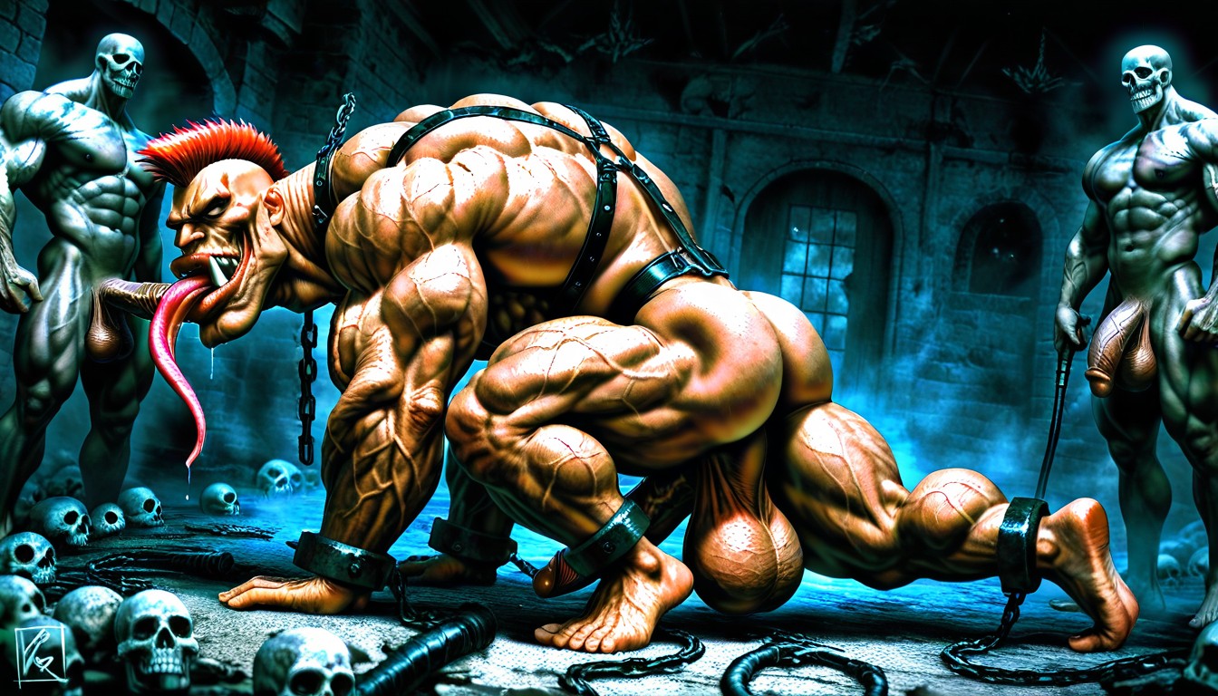 One Leg Bent, Warrior, Ultra Wide Angle Porno gay IA