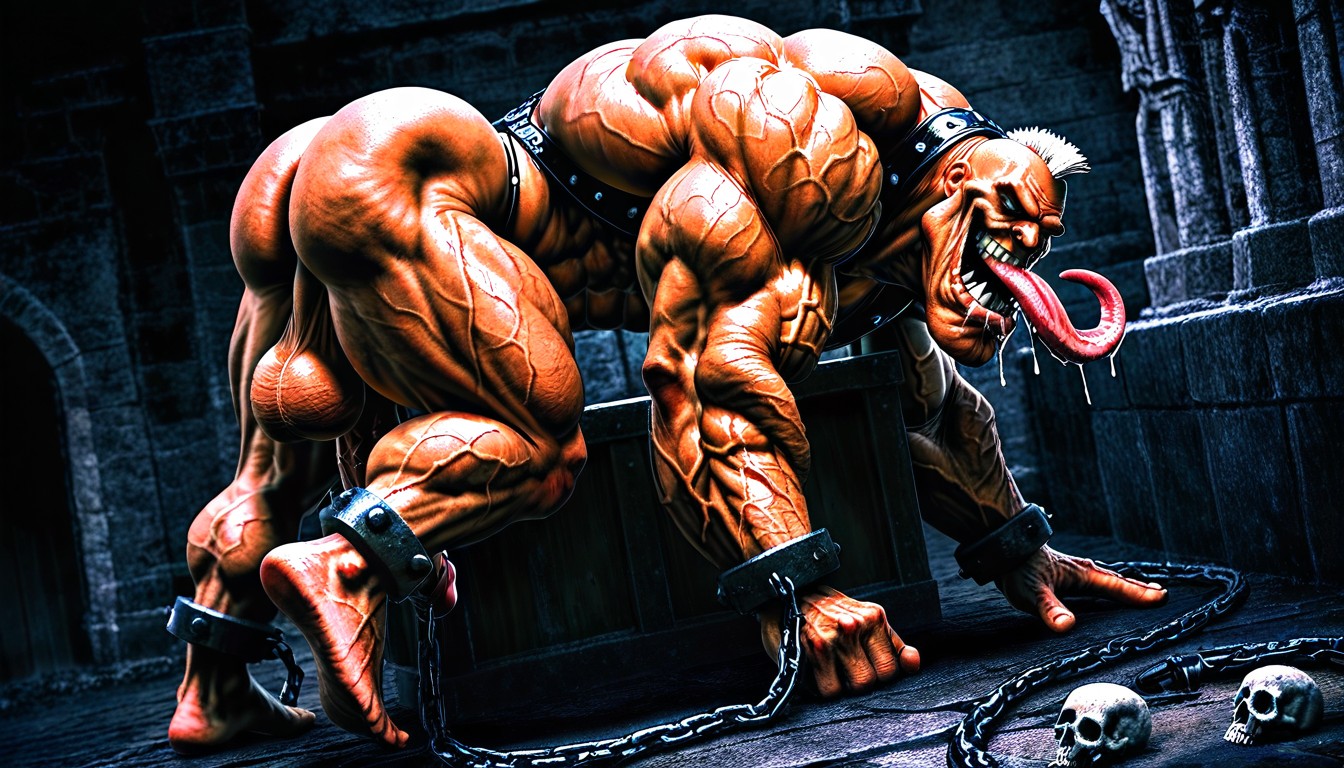Mighty Man, Shackles On Wrists, Shaved Penis Porno gay IA