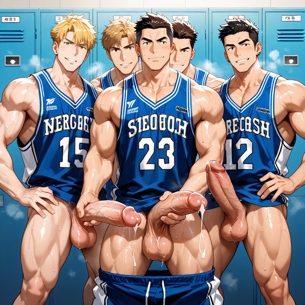 Sweaty Penis, Large Balls, 18+ AI Gay Porn