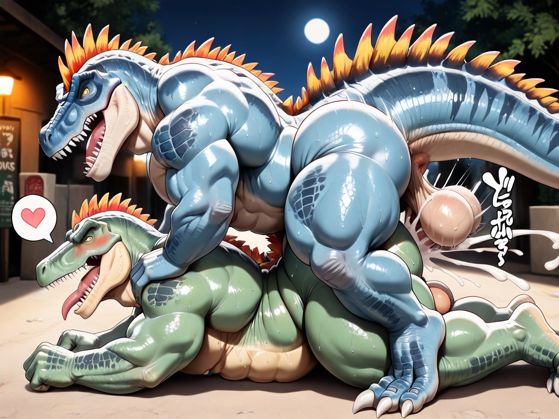Athletic, Gay, Dinosaur Only AI Gay Porn