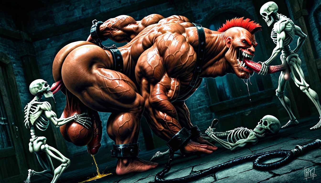 Hyper Muscular Arms, Detailed Muscles, Manly Porno gay IA