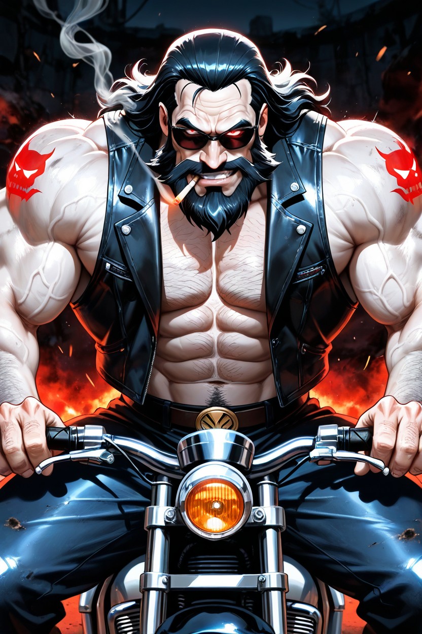 Long Messy Hair, Villain, Red Glowing Eyes AI Gay Porn