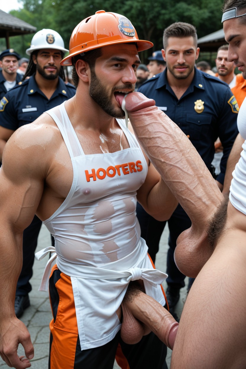 Military, Ginger White Man Sucks Hyper African Men, Wet T-shirt AI Gay Porn