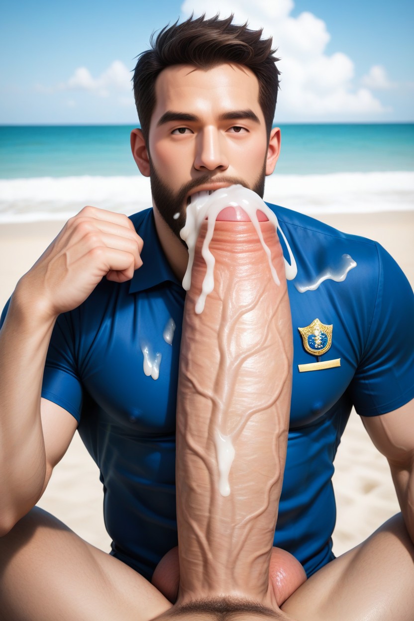 Cum Splattering Everywhere, Licking Cock, Oversized Massive Hyper Cock Porno gay IA