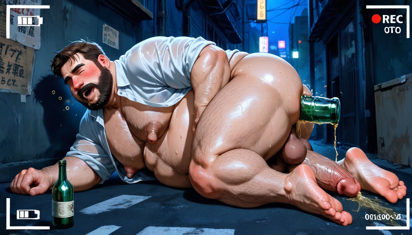 Wide Chin, Obesity, Piss Play AI Gay Porn