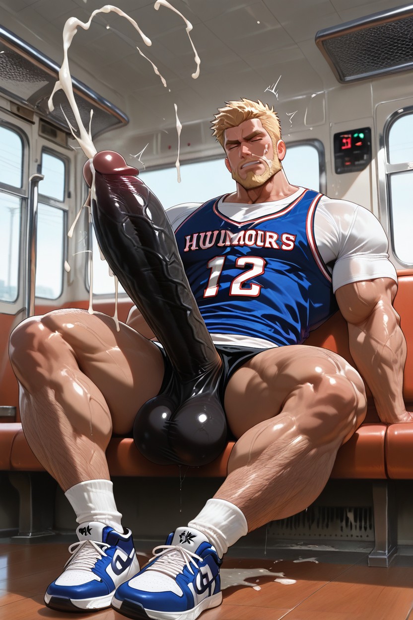 Sitting, Corrida, Low Hanging Balls Porno gay IA
