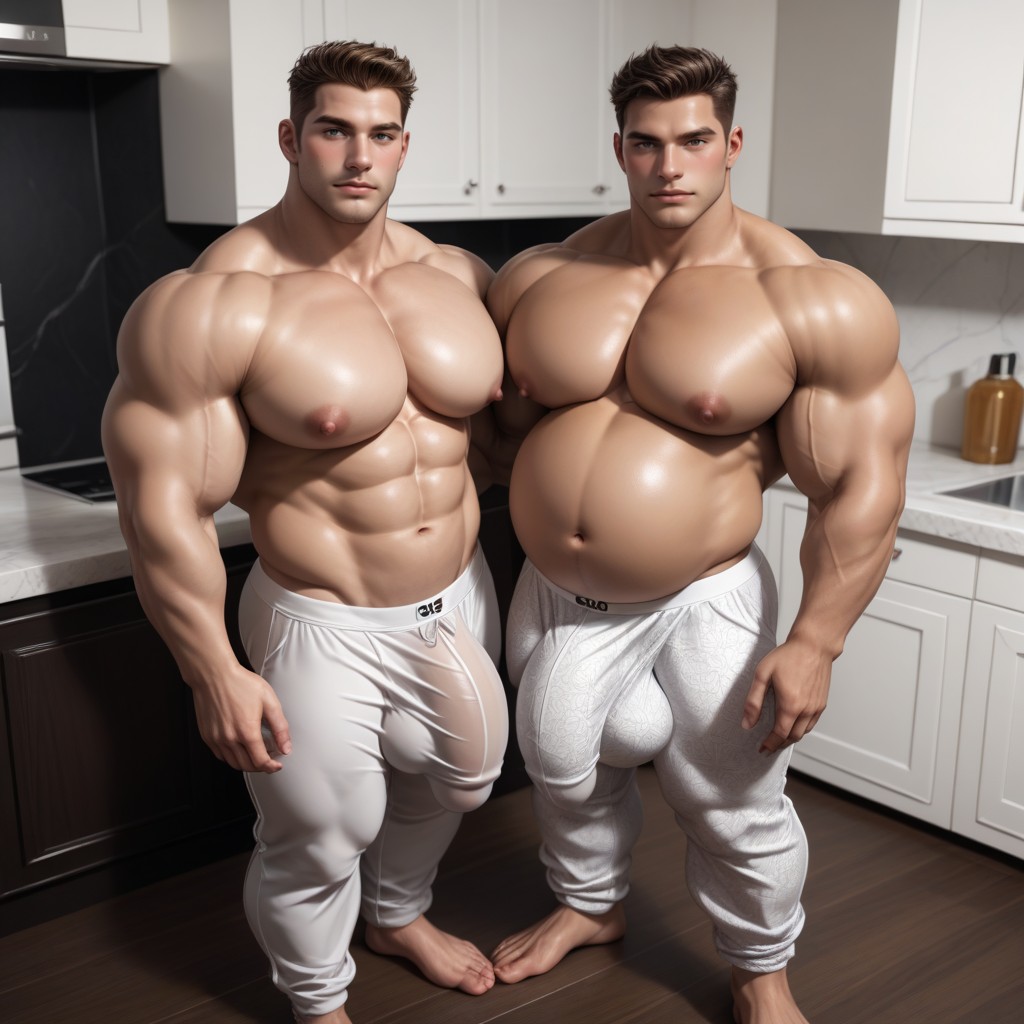 Gigantic, Long Fat Bulge, Relaxed Face AI Gay Porn