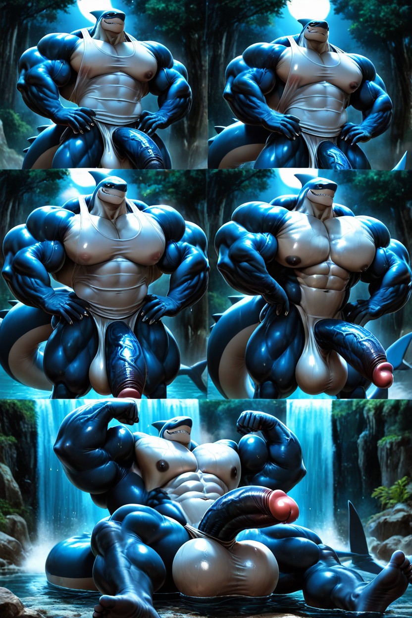 Hyper Balls, Giant Pecs, Detailed Body AI Gay Porn