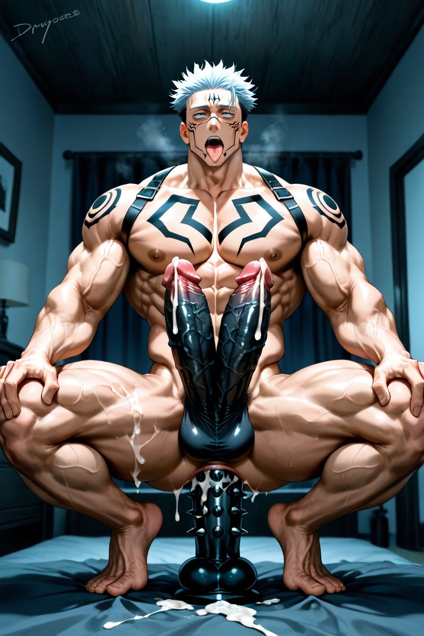 Tongue Out, Multiple Cocks, Arms AI Gay Porn