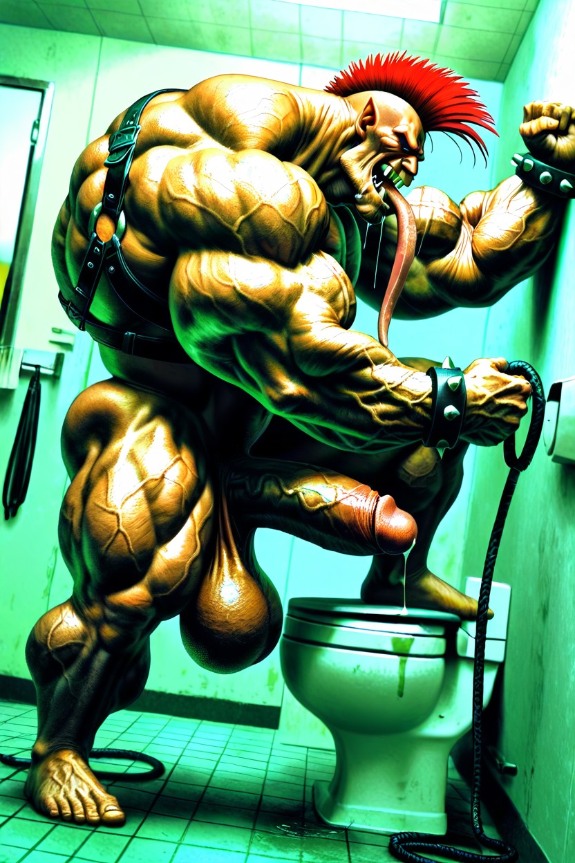 Hyper Calves, Detailed Muscles, Low Hanging Balls AI Gay Porn