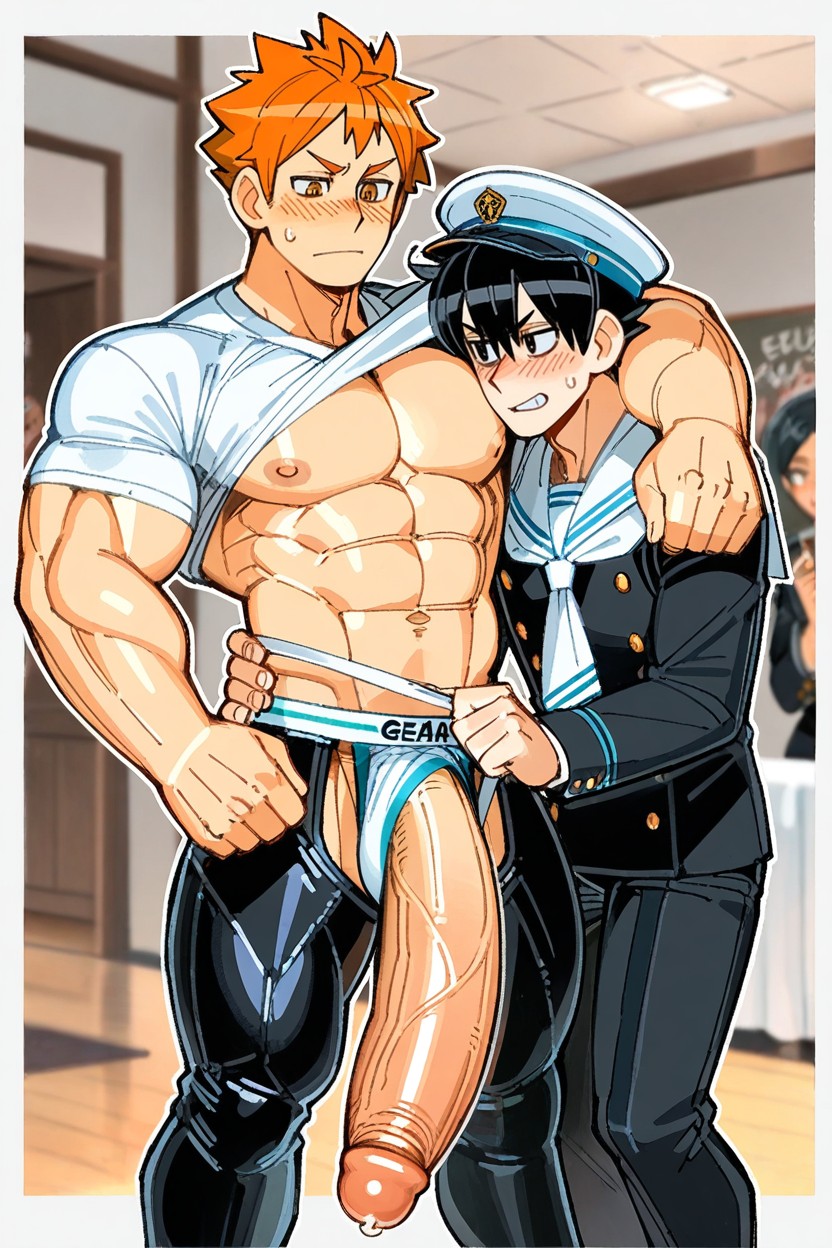 Muscular Pecs, Músculos Sobredimensionados, Tall Men Porno gay IA